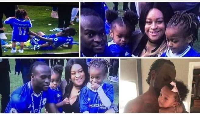 Proud father! See lovely photos of Victor Moses' partner and kids