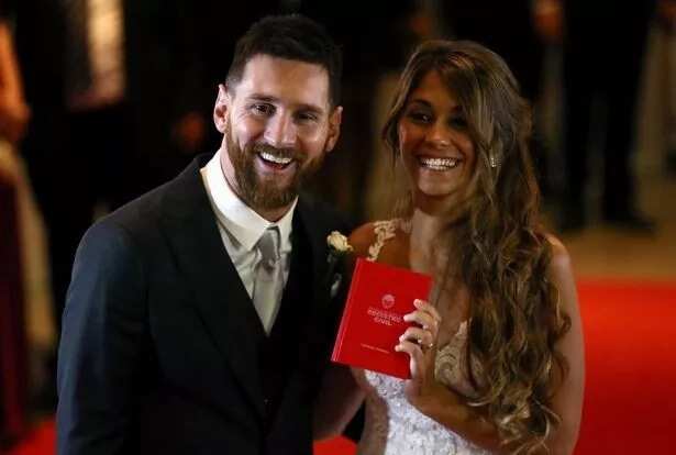 Lionel Messi and wife