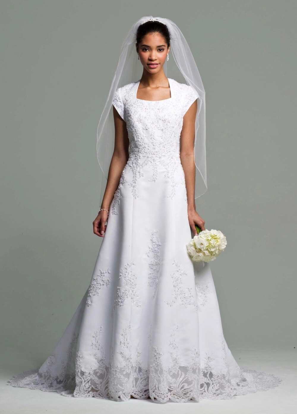 Top 15 satin bridal gown with sleeves