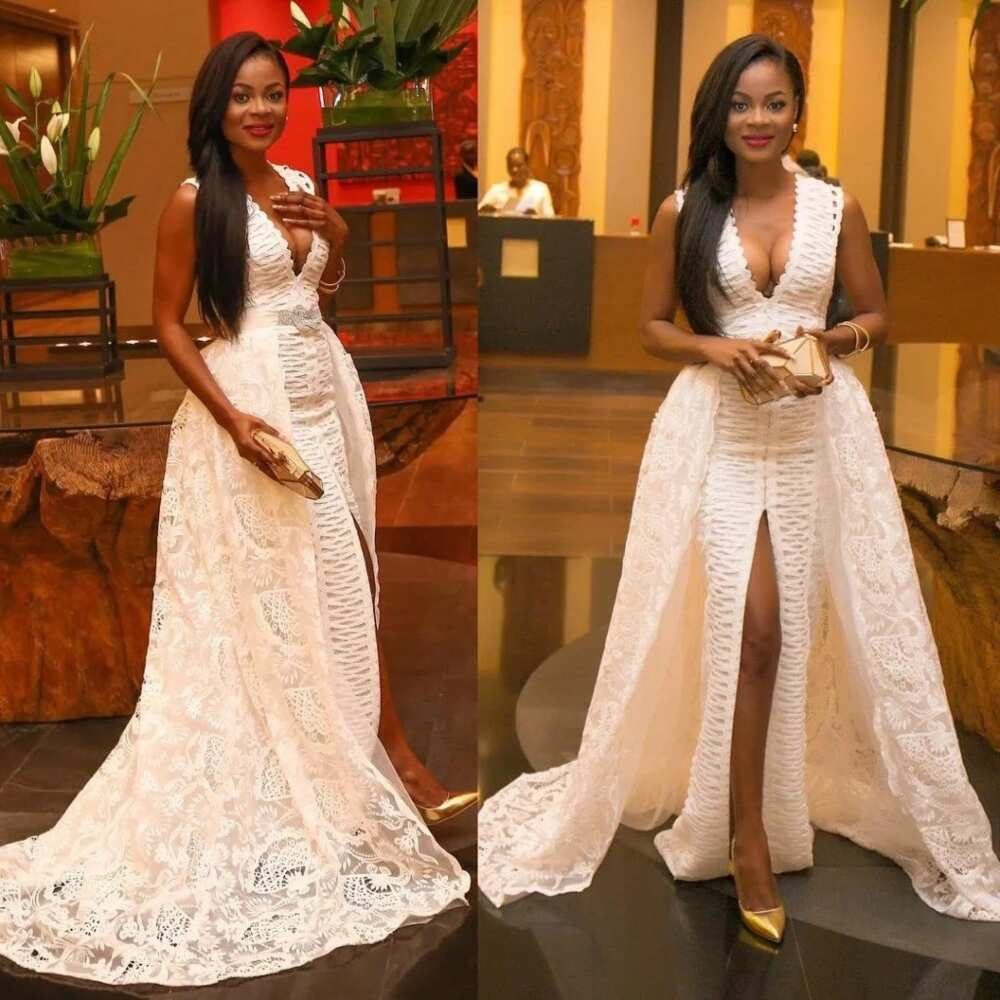 Latest Nigerian dinner gowns in 2017 and shoes