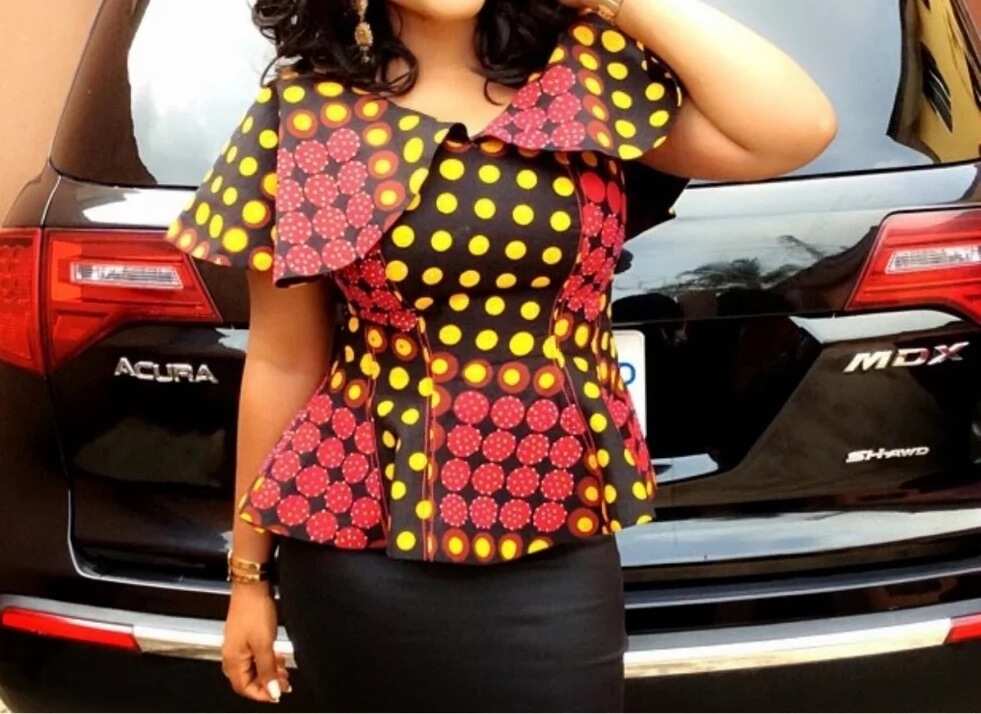 Ankara peplum top Ankara peplum top