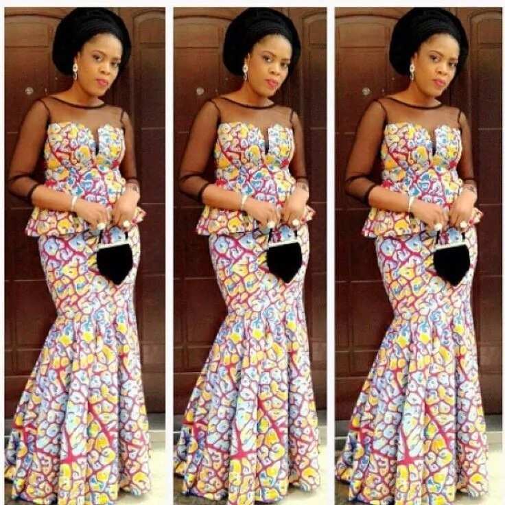 Ankara evening gowns with lace