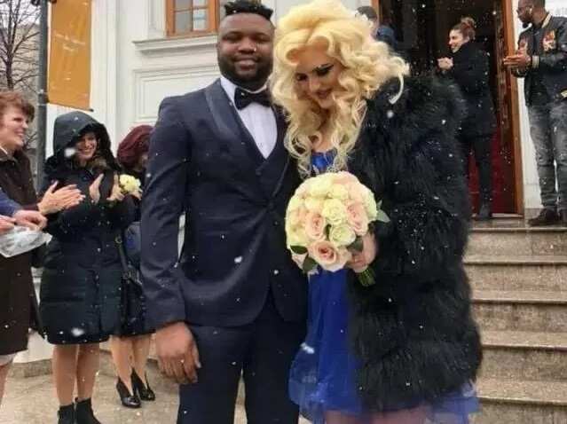 Nigerian big boy in Europe weds his white girlfriend (photos)