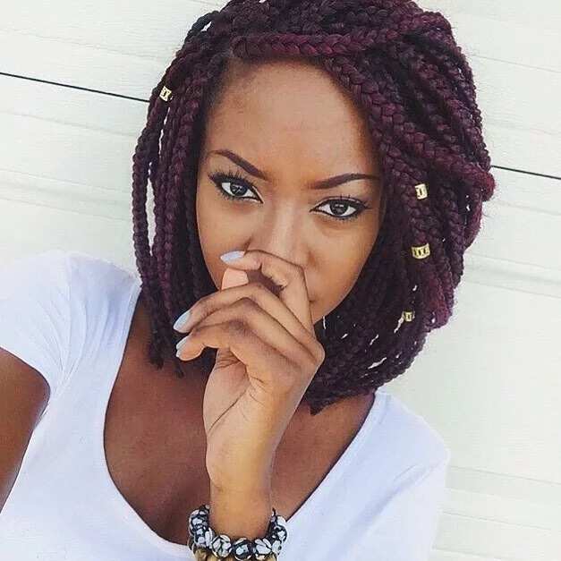 15 Top Images How To Box Braid Short Hair : Juliet Jikes Top Trendy Short Box Braid Hairstyle