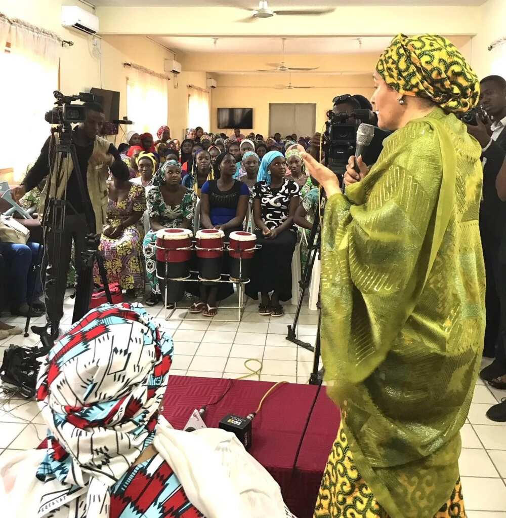 Deputy UN chief Amina Mohammed meets rescued Chibok girls (photos)