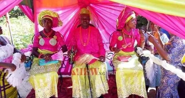 Photos from the wedding of Isoko man and his two wives in Delta State