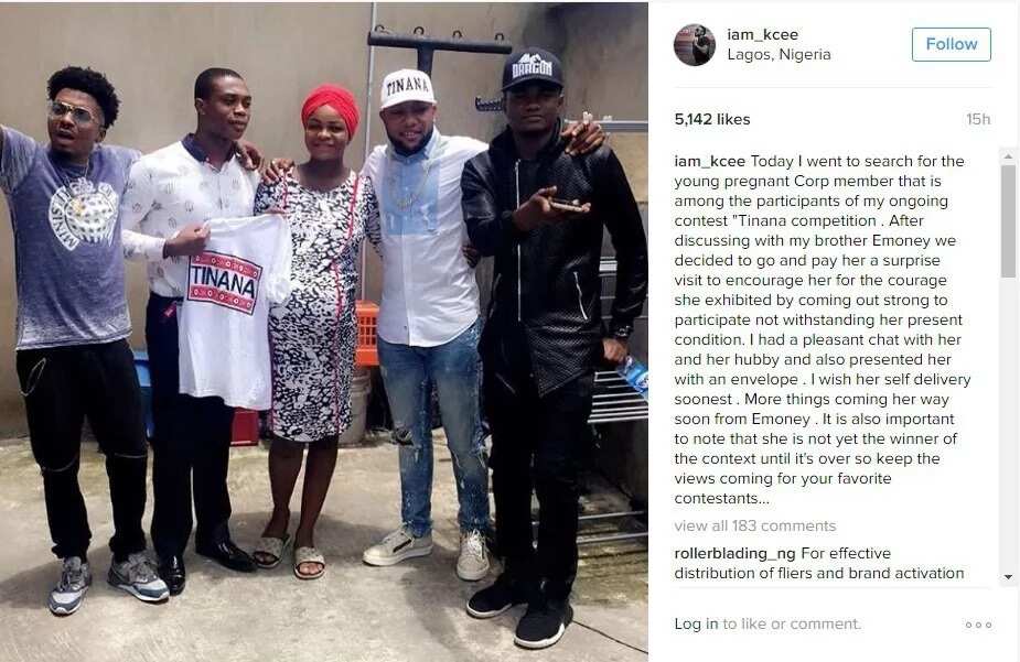 Kcee surprises pregnant youth corper