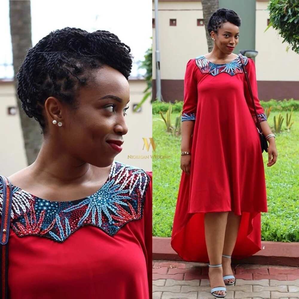 Plain and pattern styles for ladies to rock in 2018 - Red free dress