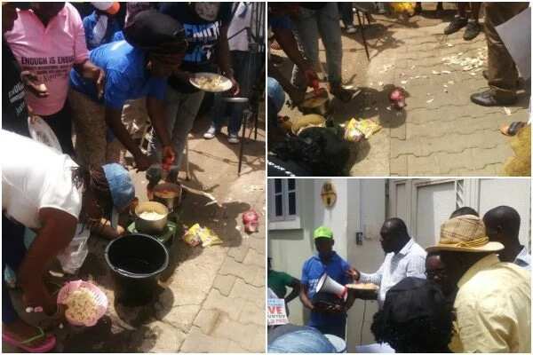 Protesting group occupies, cooks lunch in front of Amnesty International office in Abuja