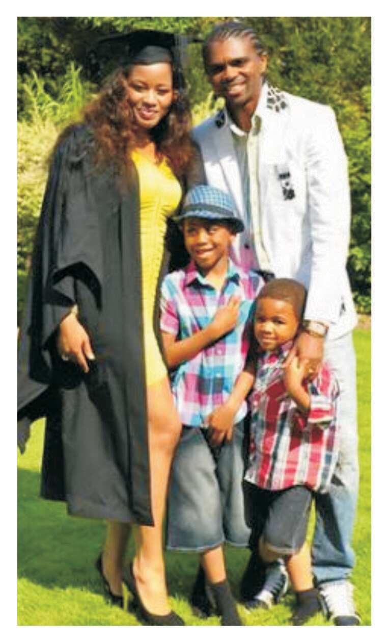 Kanu and Amarachi Nwankwo with their sons