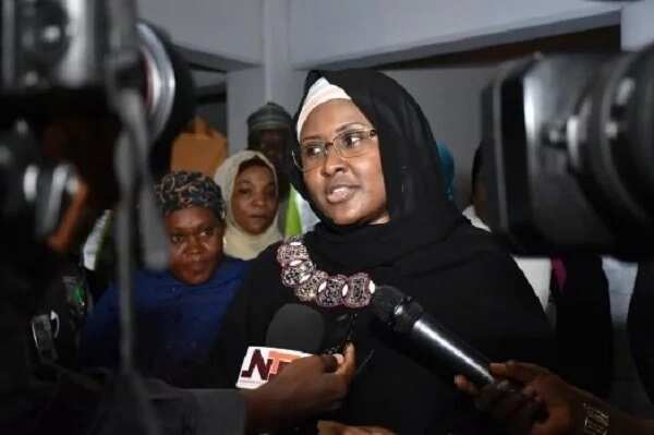 BREAKING: Aisha Buhari returns from UK, makes striking revelation over President's health