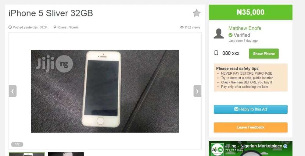 iPhone 5 price in Nigeria