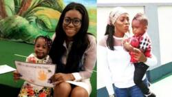See Davido's 1st daughter and Tiwa Savage's son at their first ever graduation ceremony (photos)