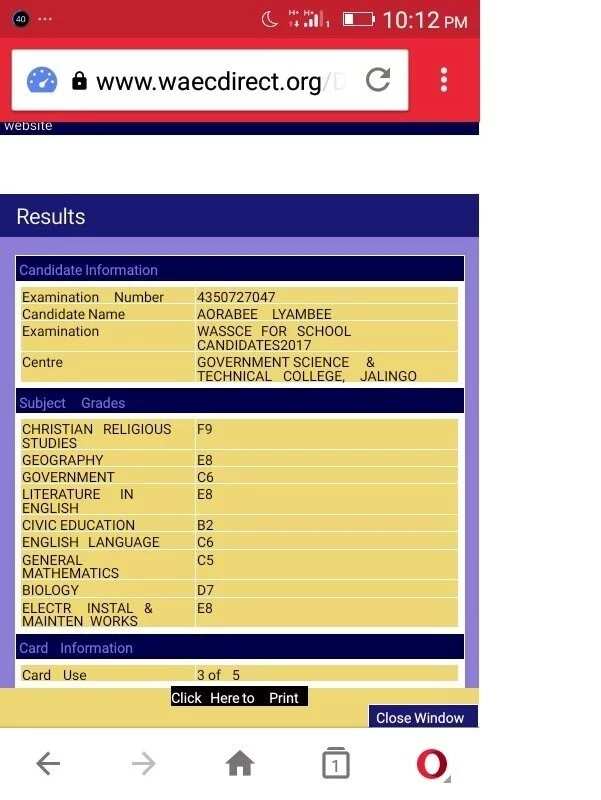 Nigerian guy breaks down after checking WAEC result, says he should have cheated (photos)
