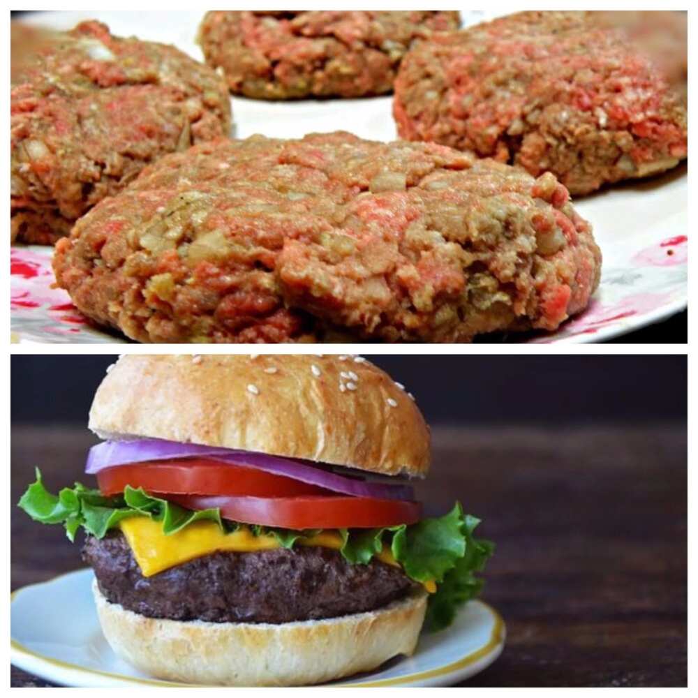 Patties in burgers Patties in burgers