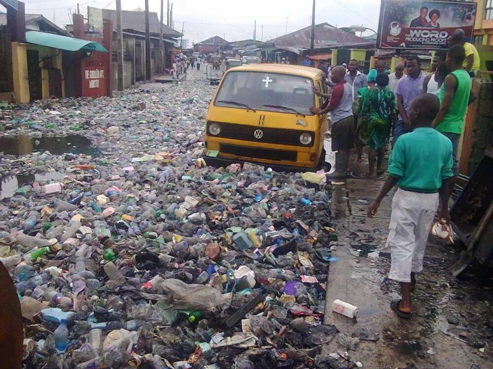 Lagos plastic bottles garbage