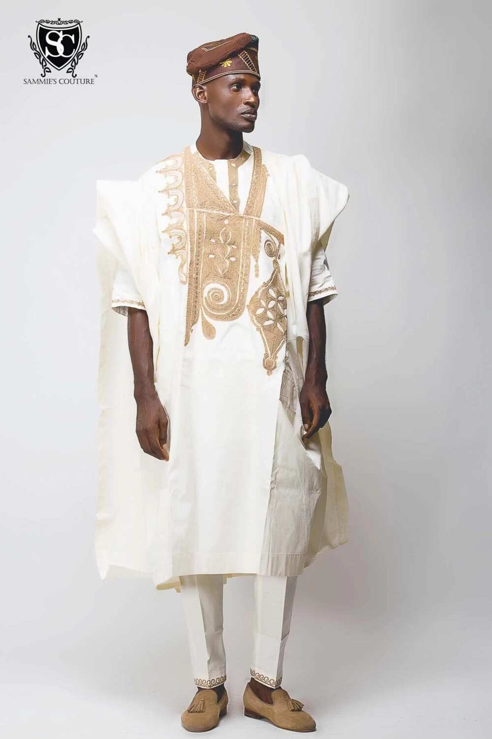 White agbada styles for gentlemen