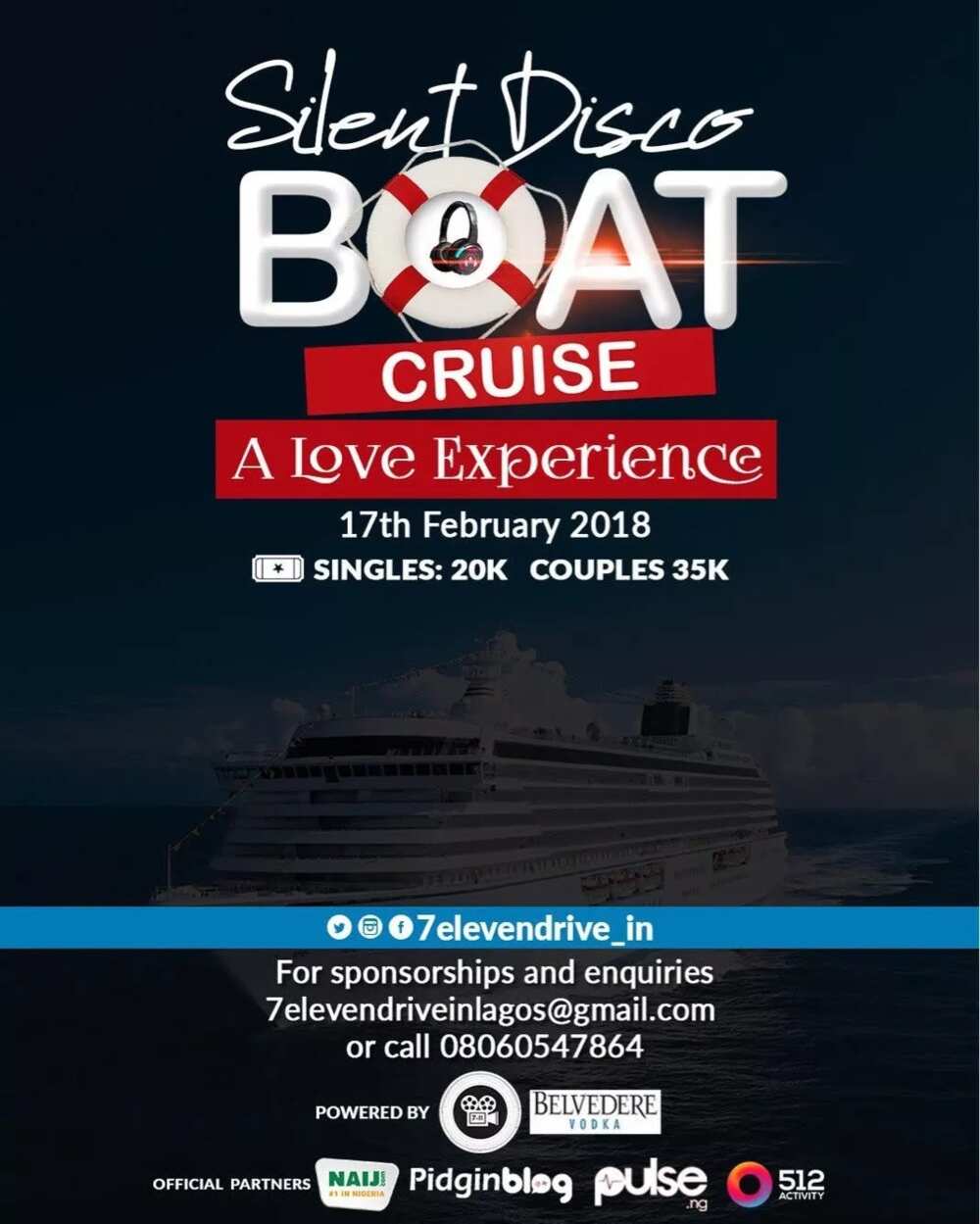 Don't miss the silent disco boat cruise this Valentine