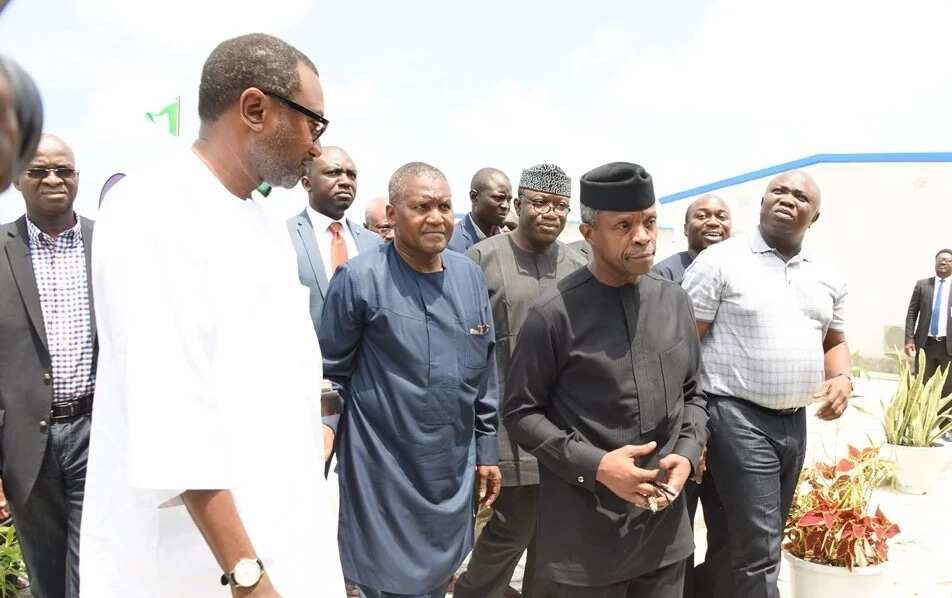 Vice president, ministers visit Dangote Lekki refinery