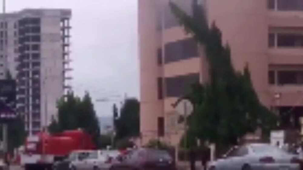 Federal secretariat Abuja on fire