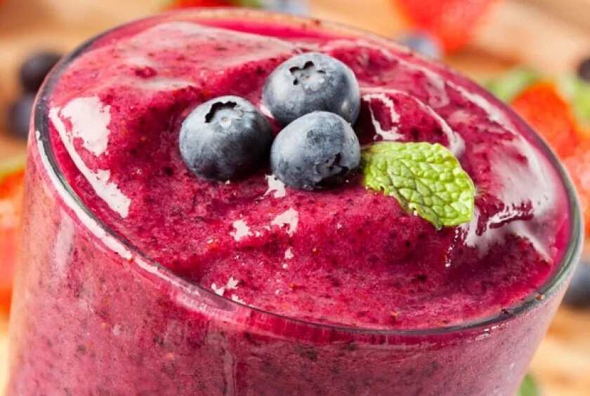 Milk and fruit smoothie Milk and fruit smoothie