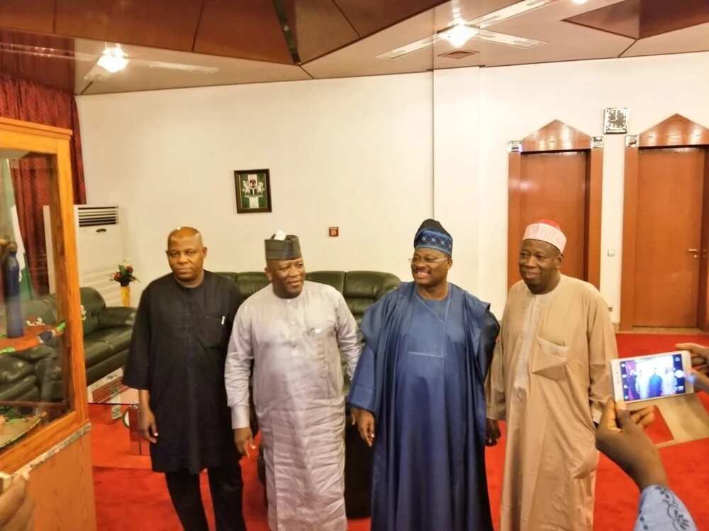 7 governors off to meet President Buhari in London (list, photos)