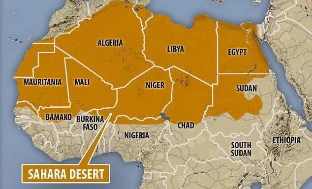 Which desert's edge is found at Nigeria's northernmost borderland? The Sahara desert is getting closer.