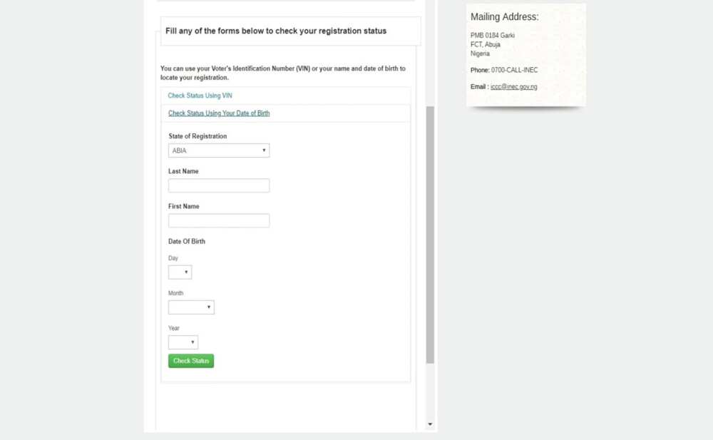 Step 3 in the checking of voter registration