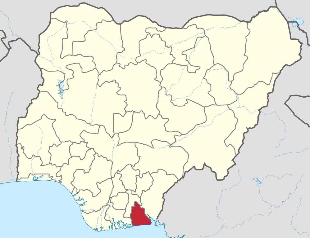 Akwa Ibom State on map