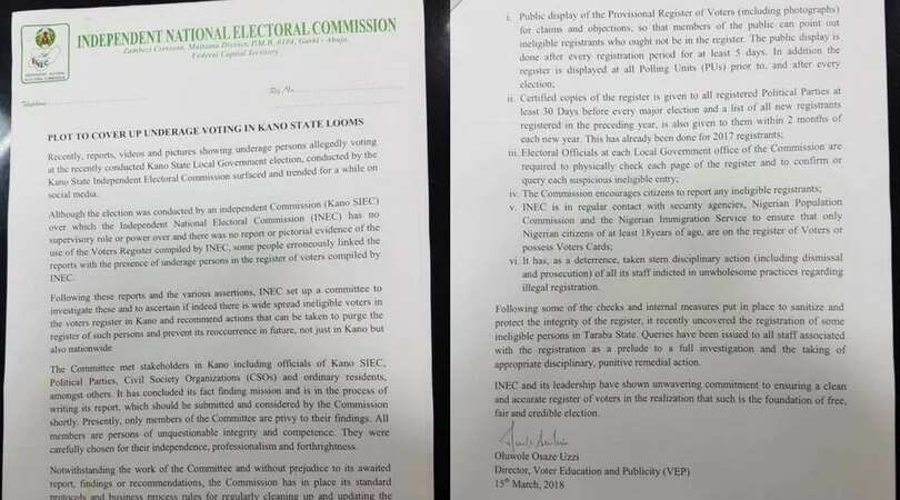 Kano underage voters probe committee report ready soon - INEC