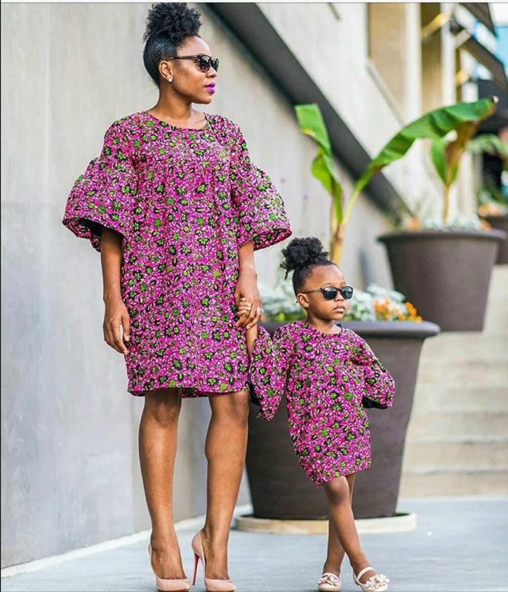 Ankara identical dresses for mother and daughter