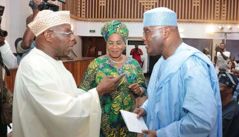 2019: Obasanjo, Atiku reunite in Lagos (photos)