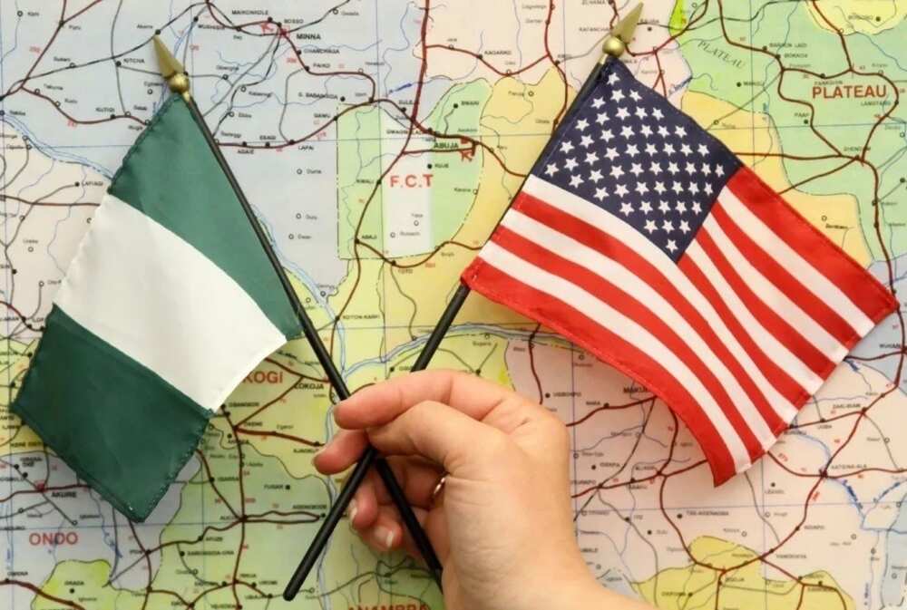 USA and Nigeria flags