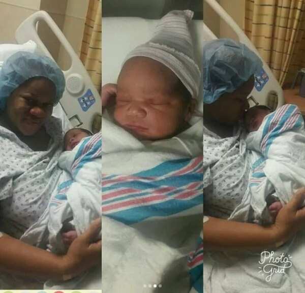 Nollywood actress welcomes a baby boy