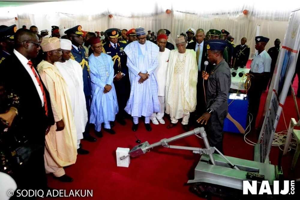 President Buhari arrives Kaduna for induction of Air Force's Nigerian-made fighting drone