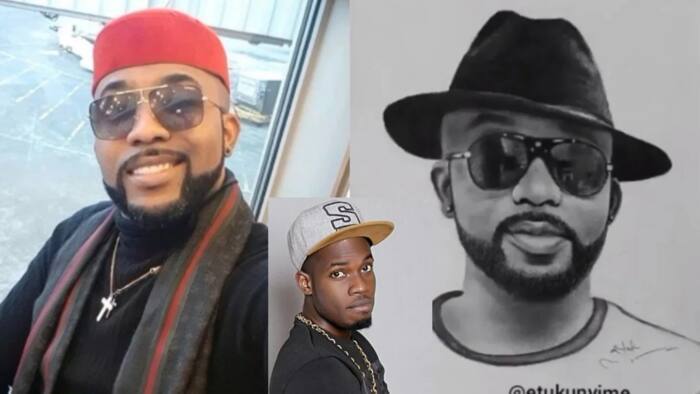 Banky W praises talented young artist who made a portrait of him
