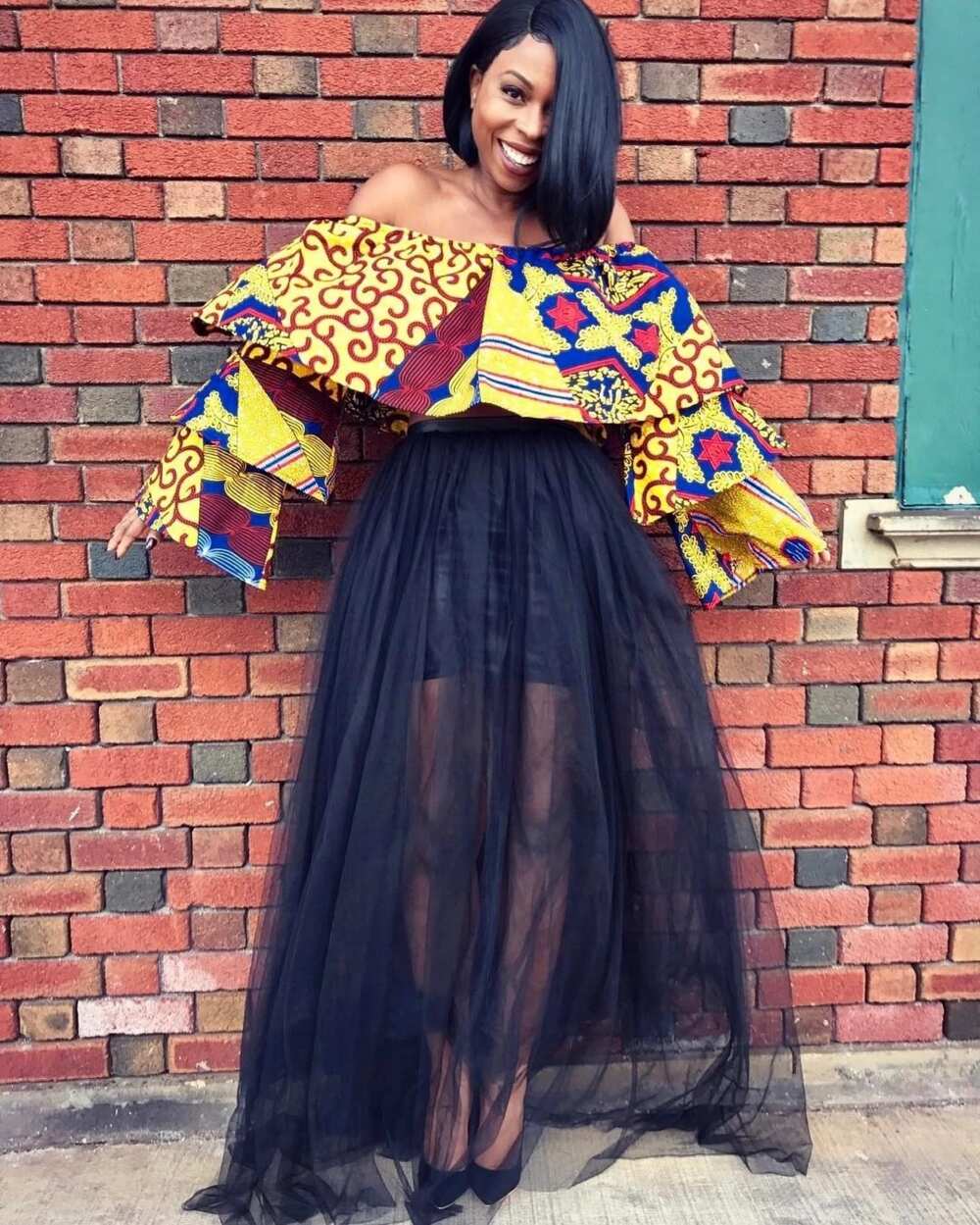 Ankara top with dramatic sleeves Ankara top with dramatic sleeves