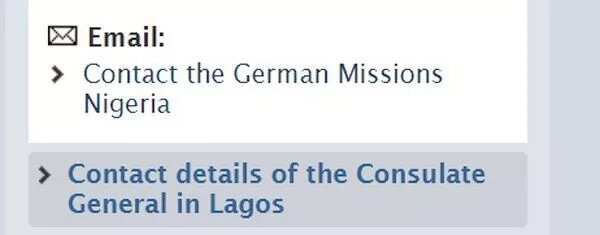 Contact German embassy in Nigeria