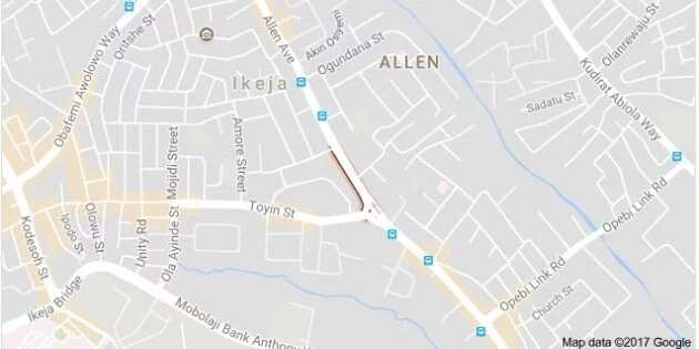 Ikeja Map In Lagos Amusa Oloyede Street In Ikeja Area Of Lagos - Legit.ng