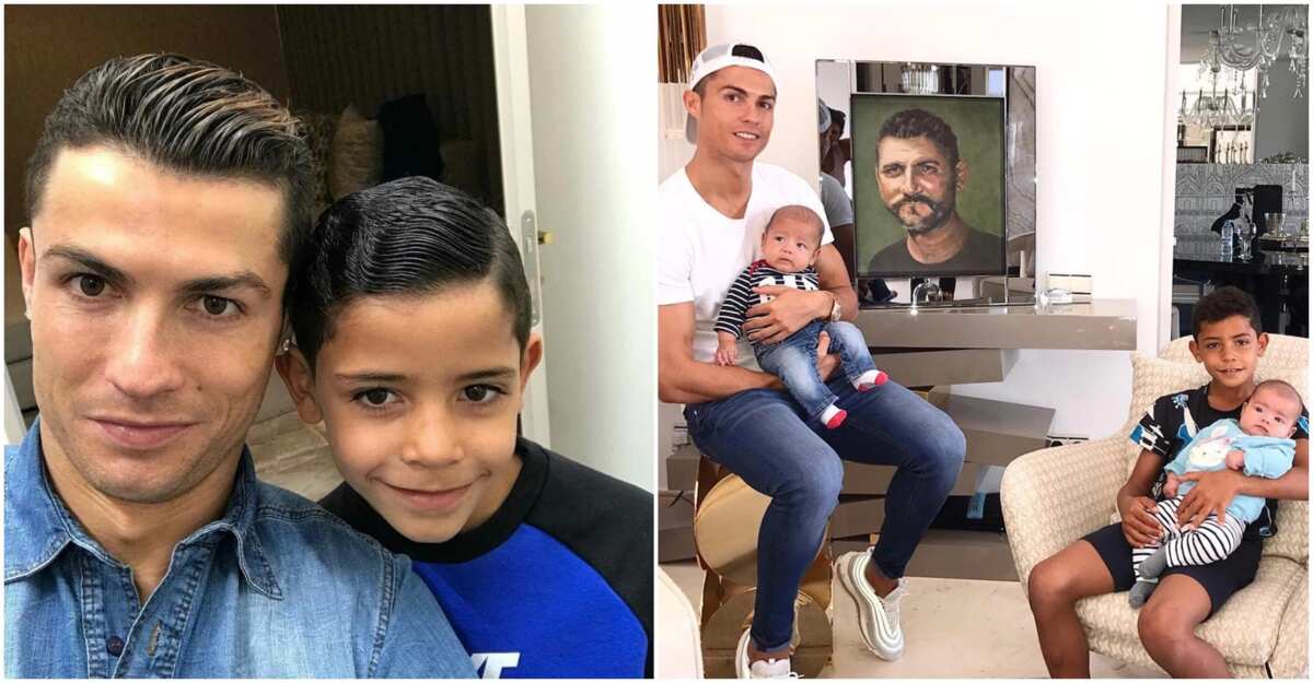 Cristiano Ronaldo's sons Cristiano and Mateo Legit.ng