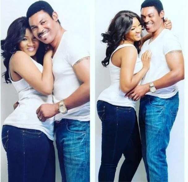 Captain Mathew Ekeinde and Omotola Jalade