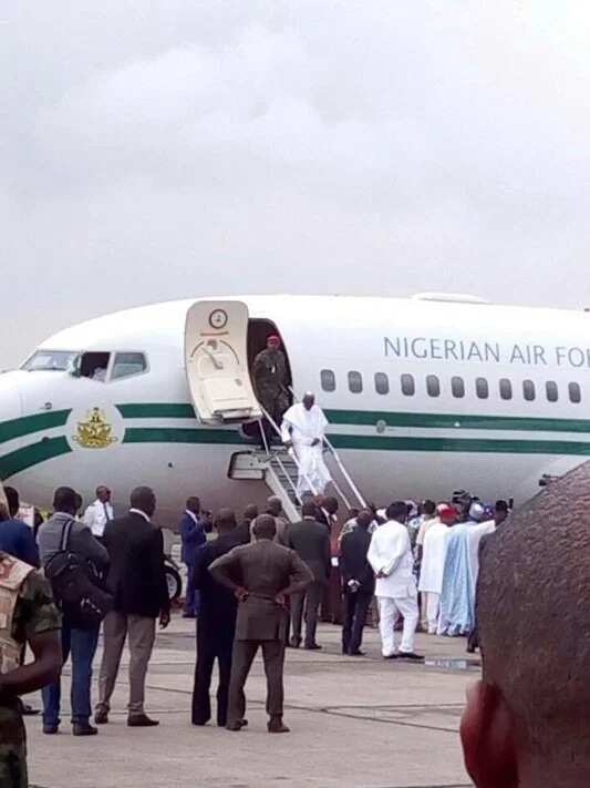 BREAKING: President Buhari arrives in Edo for APC mega rally (Photo)
