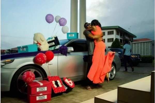 You prefer a ring, but let’s start with this — Nigerian man gifts girlfriend of 4 years a car