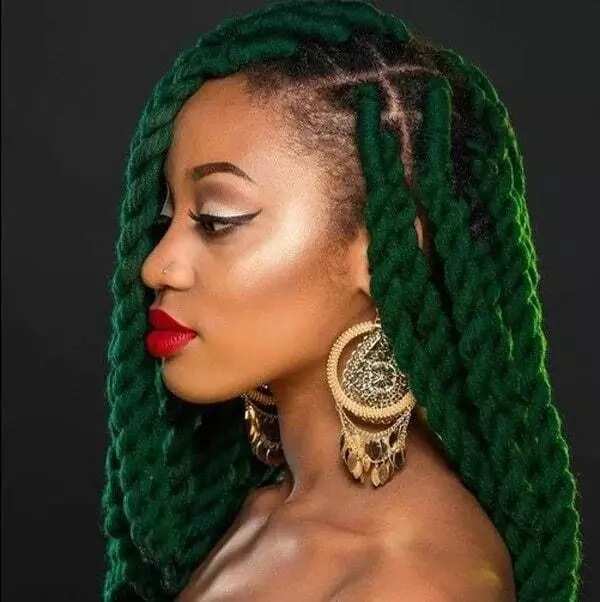 Brazilian wool twist  Brazilian wool hairstyles, Twist braid hairstyles,  Quick braided hairstyles