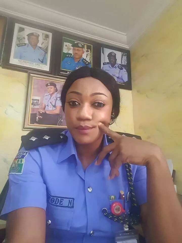 This beautiful policewoman reveals why she joined the Nigeria Police Force