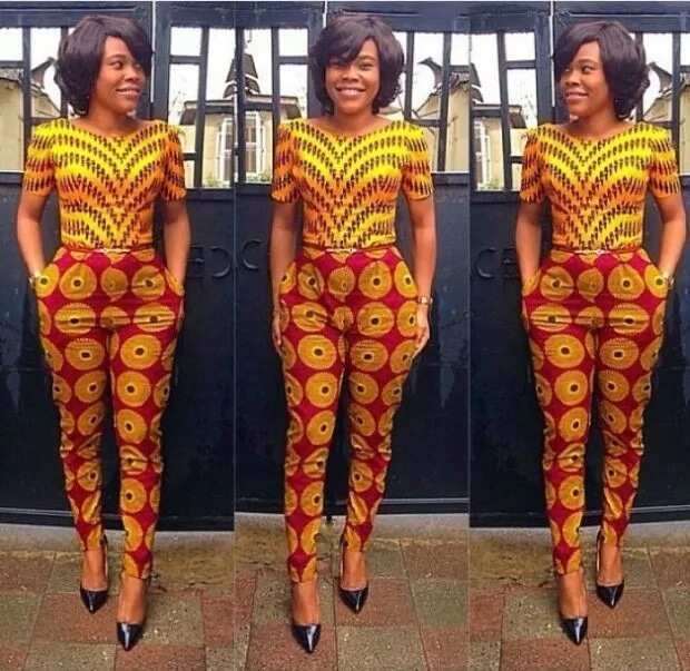 Ankara trouser and crop top