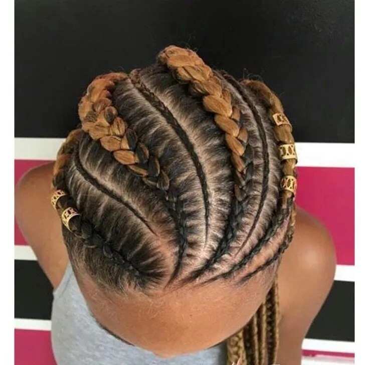 Stylized cornrows