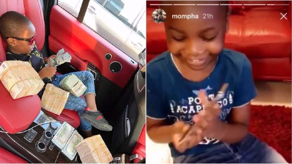 Big boy Mompha purchases Iphone x for his son
Source: Snapchat, Mompha