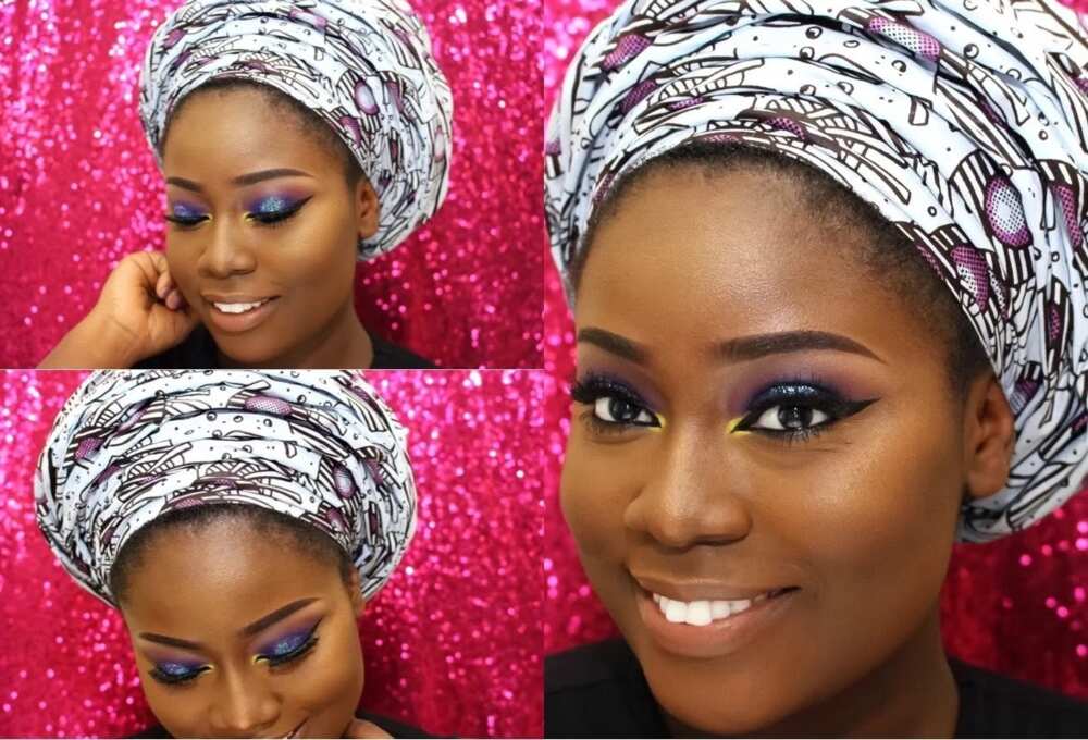 whire gele with ankara whire gele with ankara