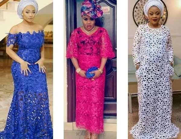 Aso ebi styles with cord lace in Nigeria 2017